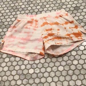 Pink and orange tie-dye print Athletic shorts.